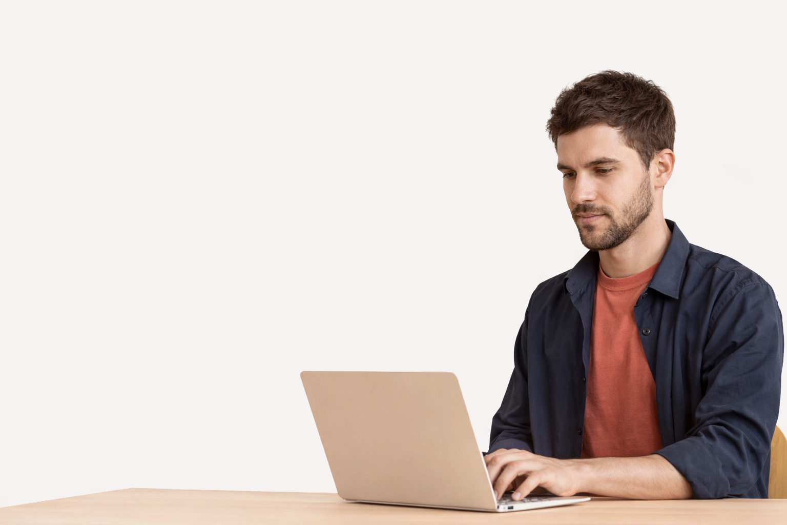 Myosis team member working on a project